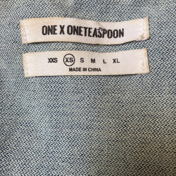 One x One Teaspoon Oversized Distressed Denim Jacket - Picture 6 of 11